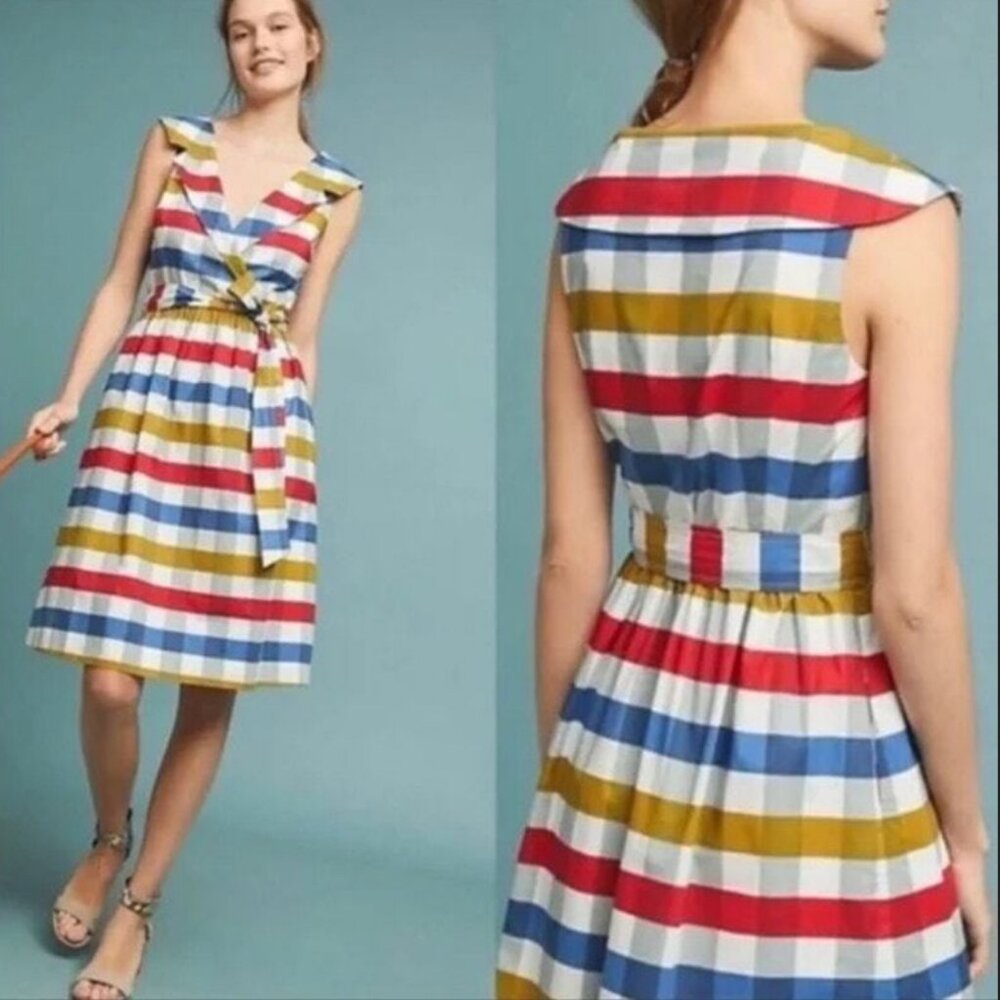 Maeve by anthropologie Cricket Club Plaid Midi Dress